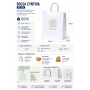 Bolsa de papel blanca personalizada con asas y logotipo para tiendas