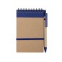 Libreta ecológica personalizada con bolígrafo reciclado y logotipo para empresas