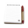 Libreta ecológica personalizada con bolígrafo reciclado y logotipo para empresas