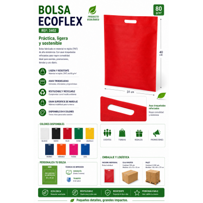Bolsa TNT ecológica personalizada con logotipo para empresas y eventos
