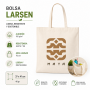 Bolsa de algodón con asas largas personalizada y logotipo para empresas