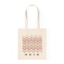 Bolsa de algodón con asas largas personalizada y logotipo para empresas