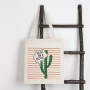 Bolsa de algodón con asas largas personalizada y logotipo para empresas