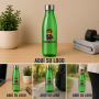 Botella de cristal personalizada de 650 ml con tapón de acero inoxidable para empresas