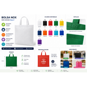Bolsa Non Woven personalizada de 38 × 35 cm con asas cortas para empresas