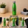 Bidón de aluminio personalizado de 550 ml con tapón antigoteo para empresas