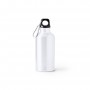 Botella de aluminio reciclado personalizada de 400 ml con mosquetón para empresas