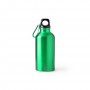 Botella de aluminio reciclado personalizada de 400 ml con mosquetón para empresas