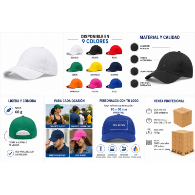 Gorra de algodón peinado personalizada con logotipo para empresas