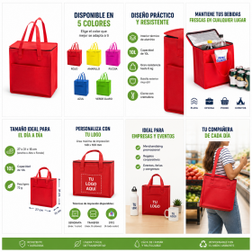 Bolsa térmica personalizada de 10 litros con cremallera para empresas