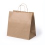 Bolsa de papel kraft personalizada con asas para take away y empresas