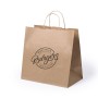 Bolsa de papel kraft personalizada con asas para take away y empresas