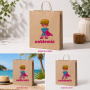 Bolsa de papel kraft grande personalizada con asas para empresas y comercios
