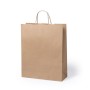 Bolsa de papel kraft grande personalizada con asas para empresas y comercios
