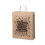 Bolsa de papel kraft grande personalizada con asas para empresas y comercios