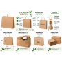 Bolsa de papel kraft extra grande personalizada con asas reforzadas para empresas