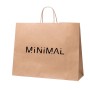 Bolsa de papel kraft extra grande personalizada con asas reforzadas para empresas