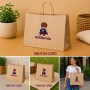 Bolsa de papel kraft extra grande personalizada con asas reforzadas para empresas