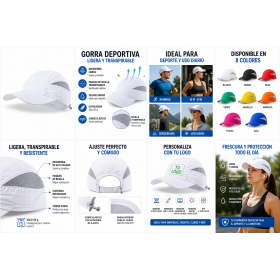 Gorra deportiva ligera transpirable personalizada con logotipo para empresas y eventos