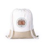 Mochila ecológica personalizada de algodón y yute con logotipo para empresas