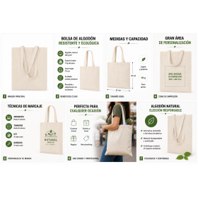 Bolsa de algodón ecológica personalizada con logotipo para empresas