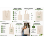 Bolsa de algodón ecológica personalizada con logotipo para empresas