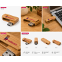 Memoria USB de bambú personalizada de 16 GB con giro para empresas