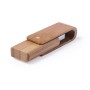 Memoria USB de bambú personalizada de 16 GB con giro para empresas