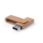 Memoria USB de bambú personalizada de 16 GB con giro para empresas