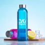 Botella de cristal personalizada de 500 ml con tapón de acero inoxidable para empresas