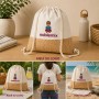 Mochila saco ecológica personalizada de algodón y corcho con logotipo para empresas
