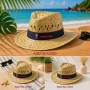 Sombrero de paja personalizado con cinta para eventos de verano y empresas