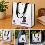 Bolsa reutilizable laminada personalizada resistente hasta 12 kg con logotipo para empresas