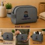 Neceser multiusos de RPET reciclado personalizado con cremallera y asa para empresas