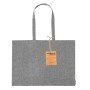 Bolsa Tote grande de algodón reciclado con fuelle personalizada para empresas