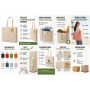 Bolsa Tote grande de algodón reciclado con fuelle personalizada para empresas
