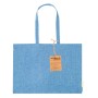 Bolsa Tote grande de algodón reciclado con fuelle personalizada para empresas