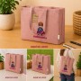 Bolsa Tote grande de algodón reciclado con fuelle personalizada para empresas