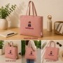 Bolsa Tote de algodón reciclado ligera con fuelle personalizada para empresas