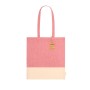 Bolsa Tote bicolor de algodón reciclado personalizada con logotipo para empresas