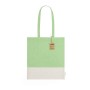 Bolsa Tote bicolor de algodón reciclado personalizada con logotipo para empresas