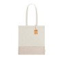 Bolsa Tote bicolor de algodón reciclado personalizada con logotipo para empresas
