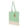 Bolsa Tote bicolor de algodón reciclado personalizada con logotipo para empresas