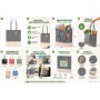 Bolsa Tote bicolor de algodón reciclado personalizada con logotipo para empresas