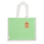 Bolsa Tote premium de algodón reciclado y yute con fuelle personalizada para empresas