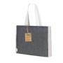 Bolsa Tote premium de algodón reciclado y yute con fuelle personalizada para empresas