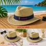 Sombrero de paja personalizado con logotipo para eventos y empresas