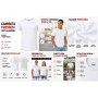 Camiseta blanca de algodón personalizada 150 g con logotipo para empresas