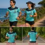 Camiseta técnica running de diseño asimétrico personalizada para hombre y mujer