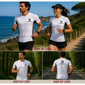 Camiseta técnica Roly Shanghai transpirable bicolor personalizada para empresas
